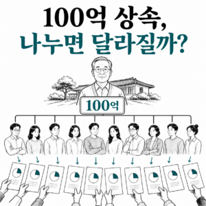 상속세 유산취득세, 100억을 자녀 10명이 나누면 정말 줄어들까?